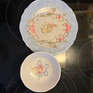 LoveShackFancy Pink and Blue Floral Dinnerware Set